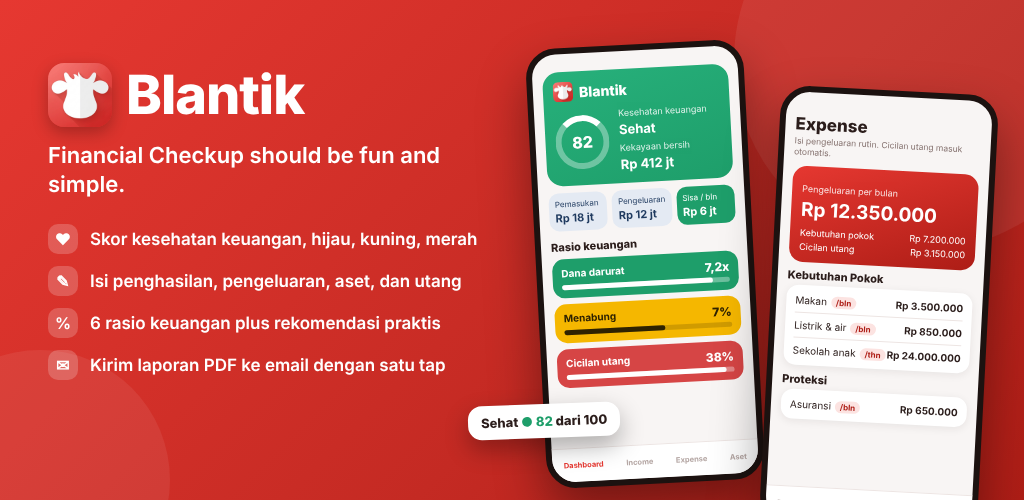 Blantik, aplikasi financial checkup yang sederhana dan menyenangkan